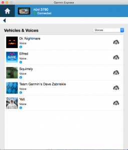 Ajouter des voix avec Garmin Express