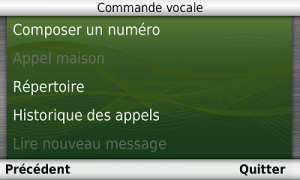 commande vocale pour téléphoner