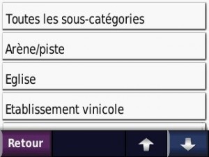 choix sous catégorie points d'interet