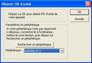 Obtenir l'ID d'unité Garmin