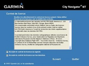 contrat de licence City Navigator NT