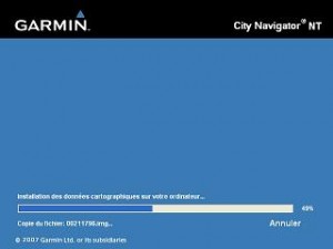 installation des données cartographiques sur votre ordinateur