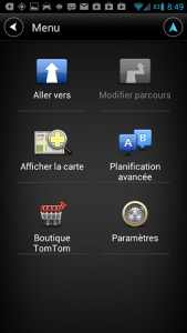 menu tomtom Android