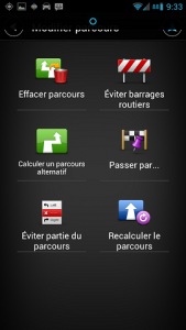 modification du parcours sur tomtom Android