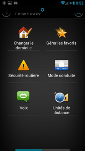 paramètre TomTom Android