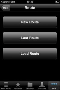 Navigon iPhone route