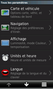 paramètres pour StreetPilot pour Android
