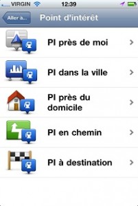 TomTom iPhone - point d'intérêt